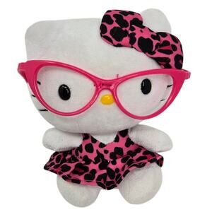 Ty Hello Kitty Fashionista Pink Glasses Cat Kitten Stuffed Animal Plush Toy